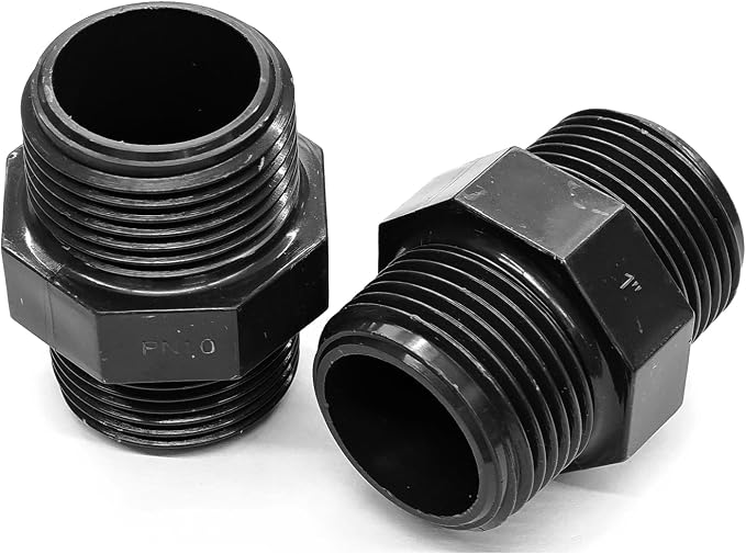 4PCS 1" PVC Hex Nipple Fitting, G1 X G1 Male Thread Coupling Adapter, Pipe - Image 4