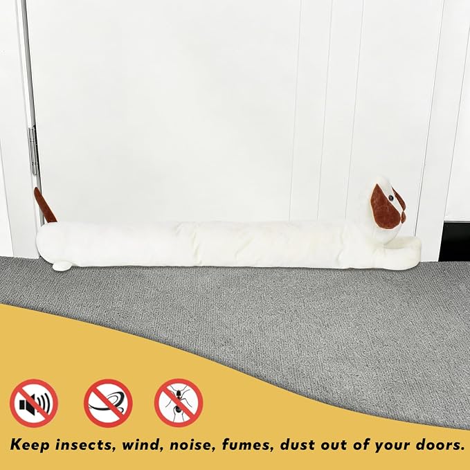 Dog Under Door Draft Stopper Heavy Duty, 3LB 36 Inch Decorative Fabric Door - Image 6