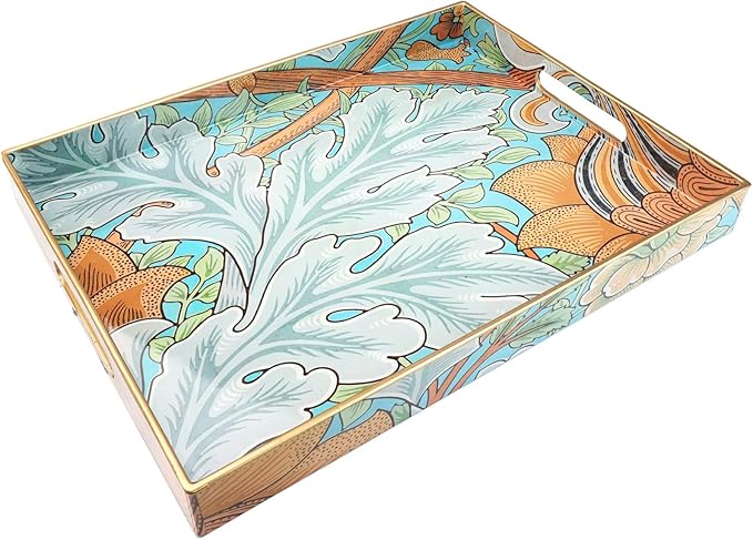 Spsyrine Serving Tray with Handles, Plastic Decorative Tray by Spsyrine