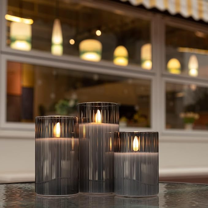Gray Flickering Flameless Candles - Image 3