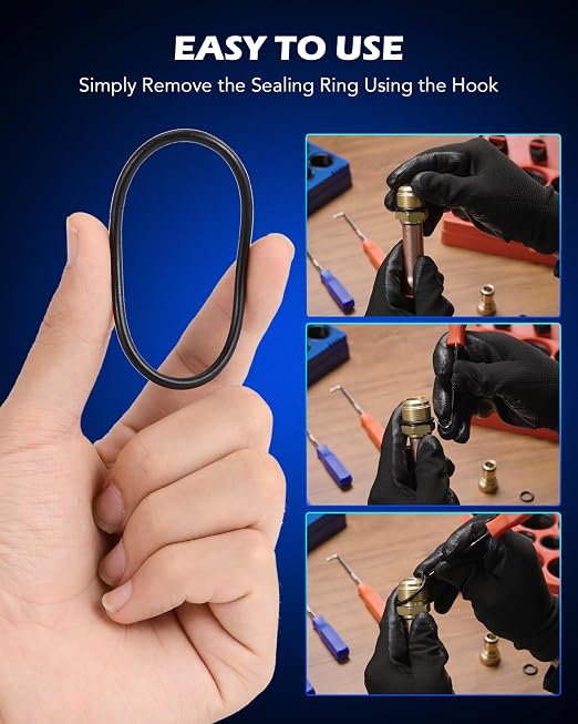 OMT 826pc Universal O Ring Assortment Kit, Nitrile Rubber in 32 Sizes | SAE & - Image 7