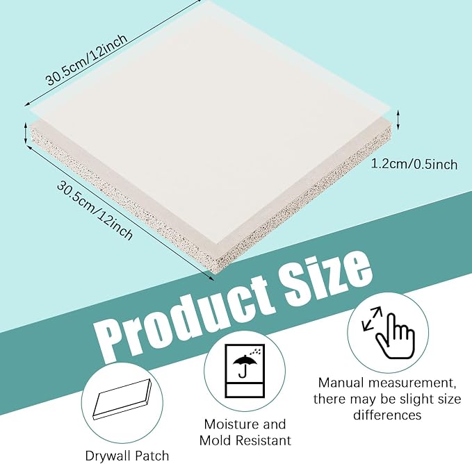 2 Pack Drywall Repair Patch Panels, Easy Cut DIY Installation - Image 2