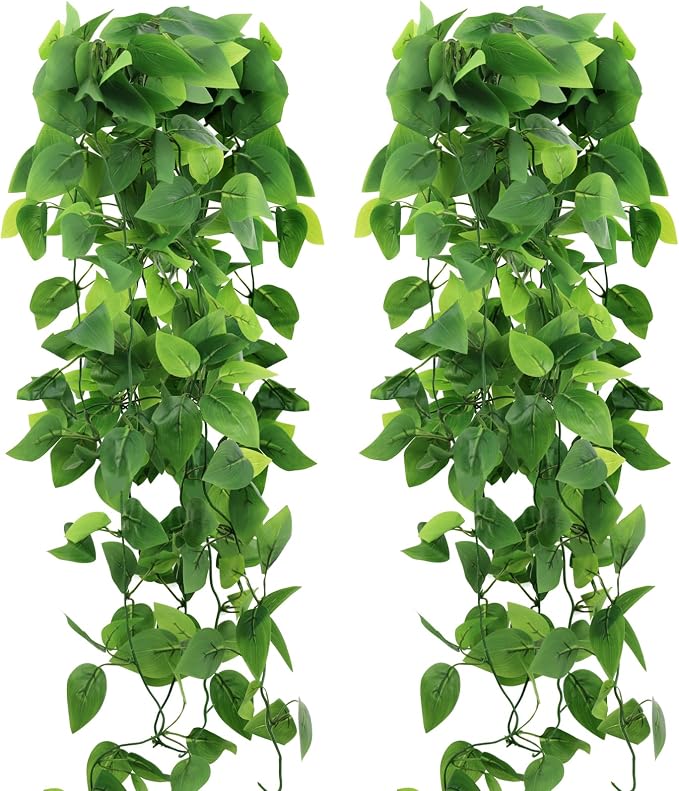 2-Pack Fake Hanging Plants, Faux Hanging Plant Artificial Greenery by Unknown
