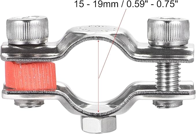 uxcell Wall Ceiling Mount Pipe Supports, 304 Stainless Steel Adjustable Pipe - Image 3