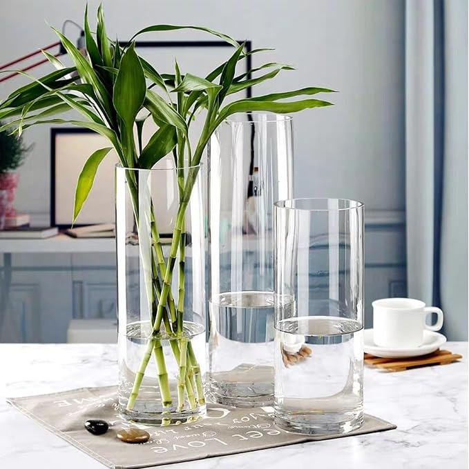 24 Pack Glass Cylinder Vases 4, 10 Inch Tall Clear Flower Vase Hurricane - Image 7