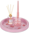 Hanobe Pink Round Decorative Tray by Hanobe