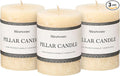 3x4 Inch Ivory Pillar Candles Set of 3 by MiraScents