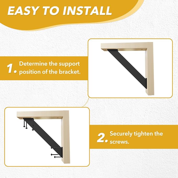 8 Pcs Pergola Brackets 4"x 4", Heavy Duty 45 Degree Angle Support Bracket - Image 7