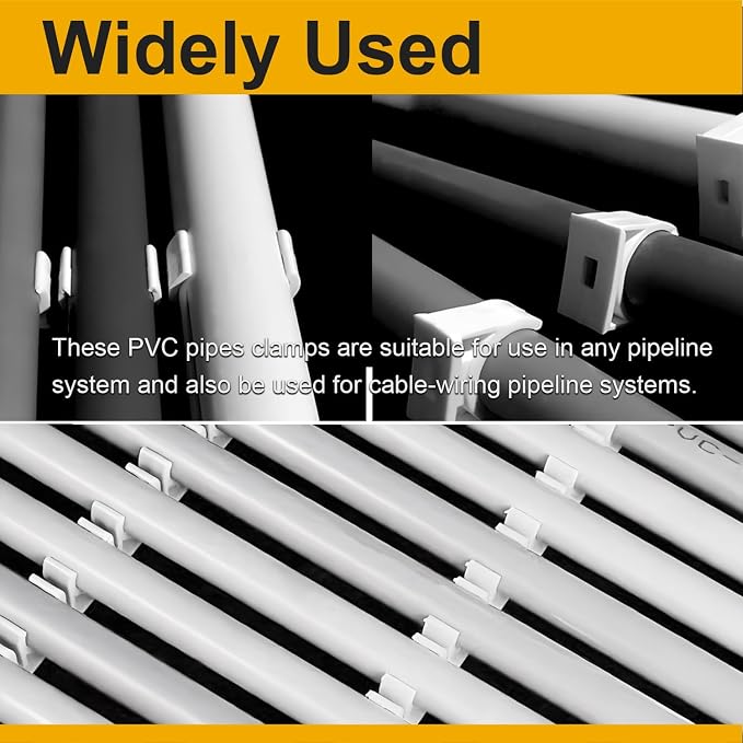 30PCS 40mm PVC Pipe Clamps, U-Shaped Pipe Clips - Image 6