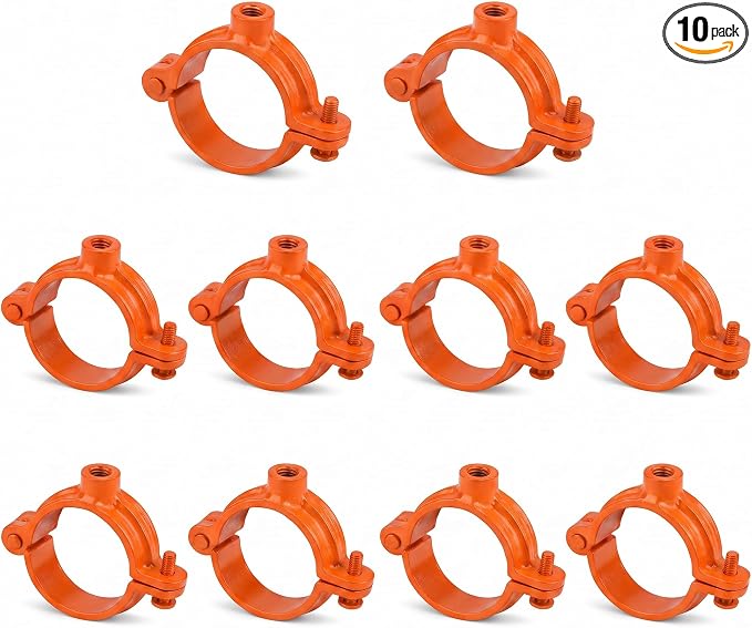 10 Pack 2 in. Hinged Split Ring Pipe Hanger, Tubing and Industrial Vintage DIY by Unknown