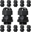 12 Pcs 1/2" NPT Black Adjustable Cable Glands by Wocloer