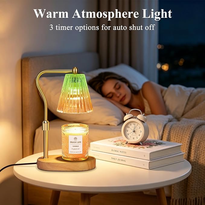seenlast Green Gold Candle Warmer Lamp - Image 4