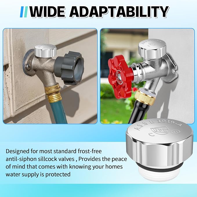 Chrome Outdoor Faucet Repair Kit, ASSE 1019-A Vacuum Breaker Outside Faucet - Image 7