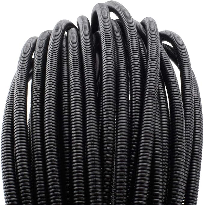 ZhiYo 50 FT 1/4" Wire Loom Split Tubing Auto Wire Conduit | Flexible Cover by ZhiYo