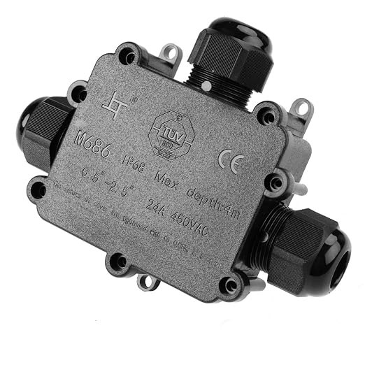 La Vane IP68 Waterproof 3 Way Electrical Junction Box by La+Vane