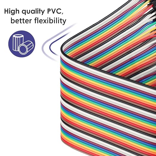 120pcs 50cm Breadboard Jumper Wires Assorted Kit, 10cm 15cm 20cm 30cm 40cm - Image 4