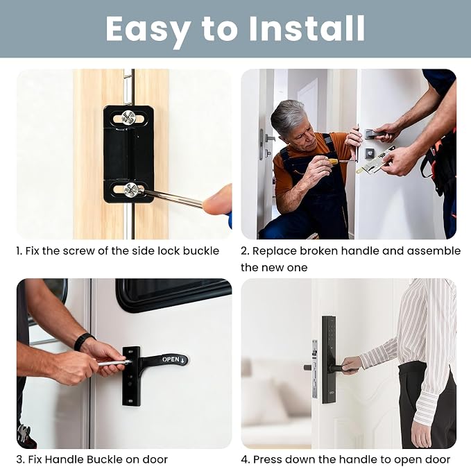 RV Screen Door Latch, Right Hand | Right-hand handle; - Image 3
