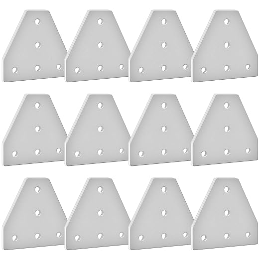 12pcs 3030 Extrusion Joint Plate Connector Corner T Bracket Silver | 2040 V - Image 5