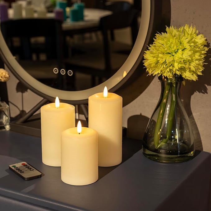ANGELLOONG Flameless Pillar Candles - Image 3