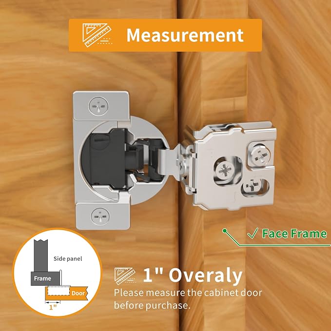 30 Pack 1" Overlay 4D Soft Close Concealed Hinges - Image 6