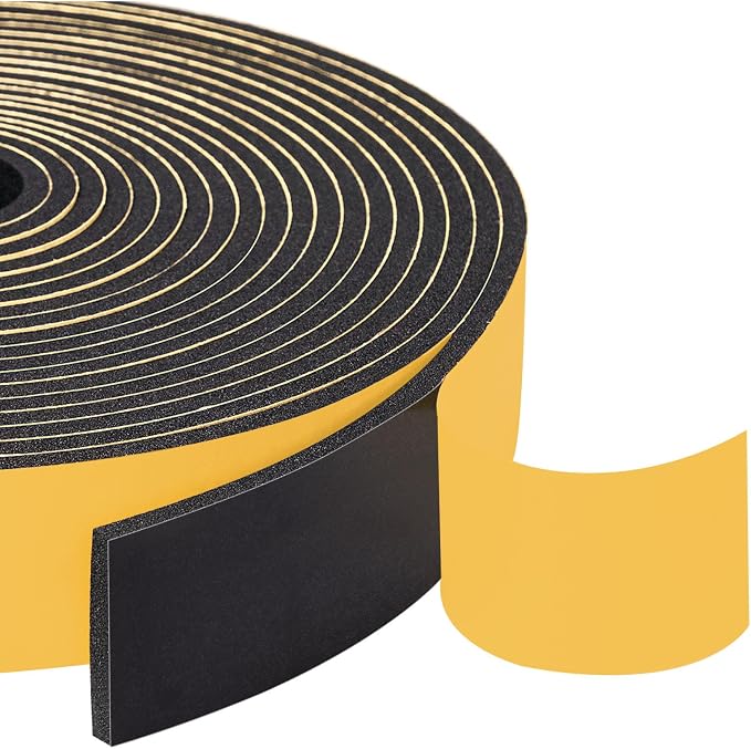Yotache Weather Stripping 1" W X 1/8" T, 26 Ft Length | New Adhesive Craft by yotache