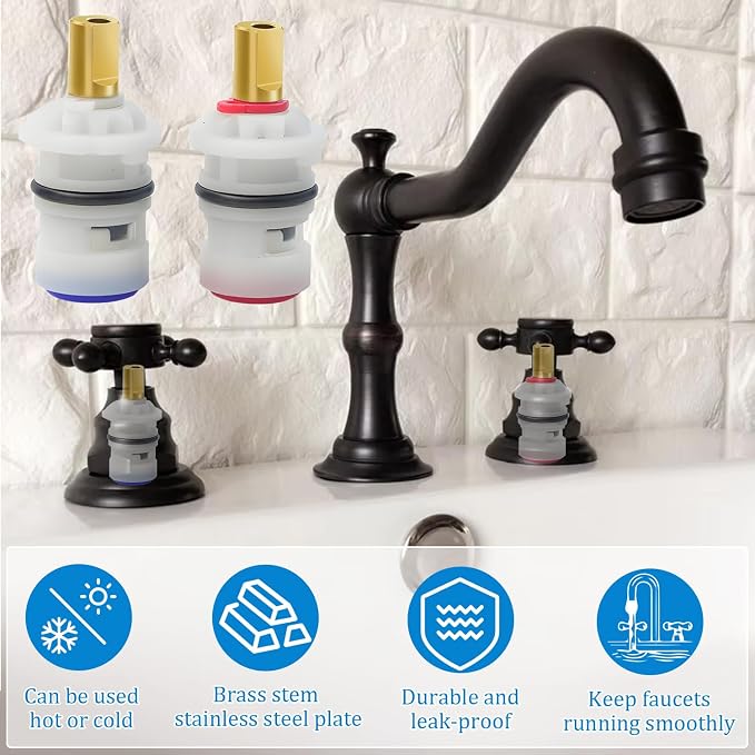 Ceramic Stem Disc Faucet Cartridge Replacement Fits - Image 3