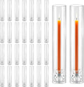 30 Pack Glass Hurricane Candle Holders 12.6" Open Ended Candlestick Tubes | by Novyxis