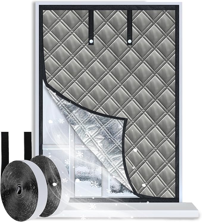 67"x59" Window Insulation Kit for Winter, 3Layer Thermal Window Insulation by gulrear