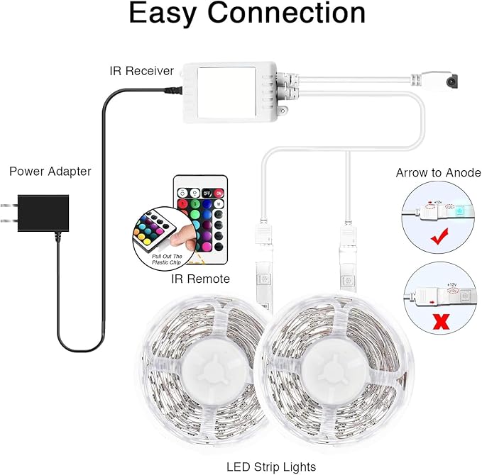 DAYBETTER 65.6Ft Smart Led Lights, 2835 RGB Led Strip Lights Kits - Image 7