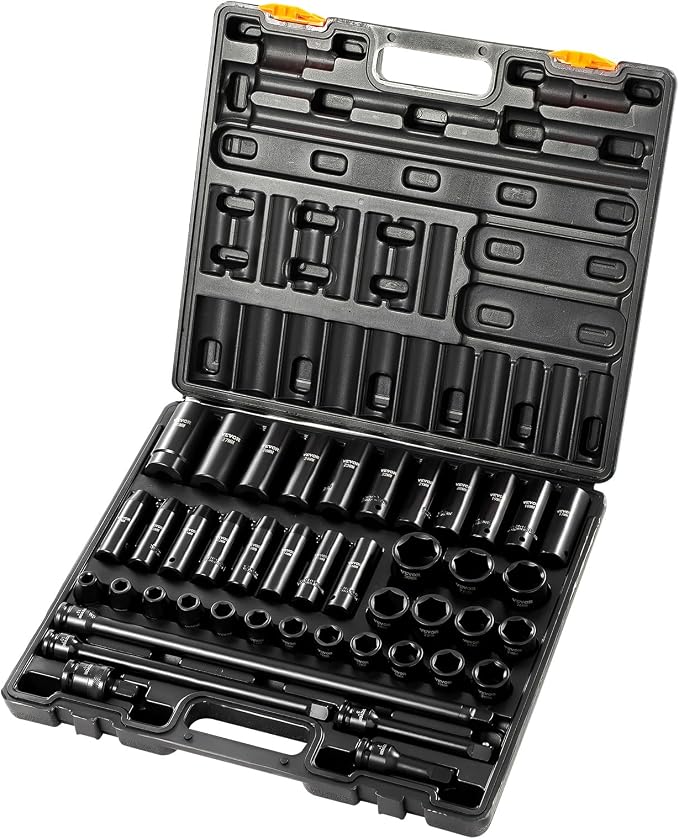 VEVOR Impact Socket Set, 1/2 Inches 43 Piece Impact Sockets, 1/2 Inches Drive by VEVOR