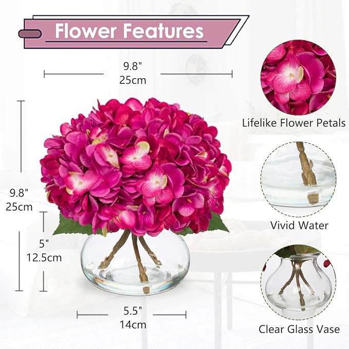 Hollyone Hydrangea Artificial Flowers - Image 2