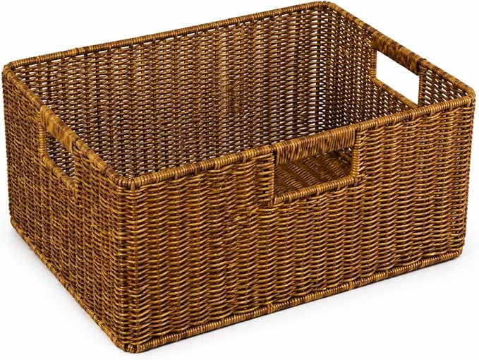 Large Wicker Basket, Waterproof Wicker Storage Basket by ORDELITE