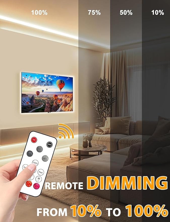 Lamomo COB LED Strip Lights 20Ft, Neutral White Dimmable Self-Adhesive Led Rope - Image 2