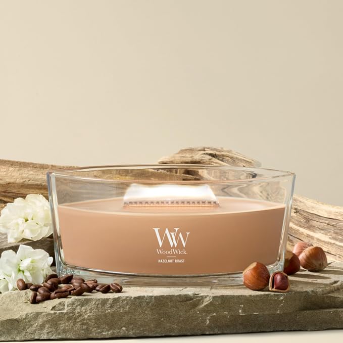 WoodWick Hazelnut Roast Ellipse Candle - Image 2