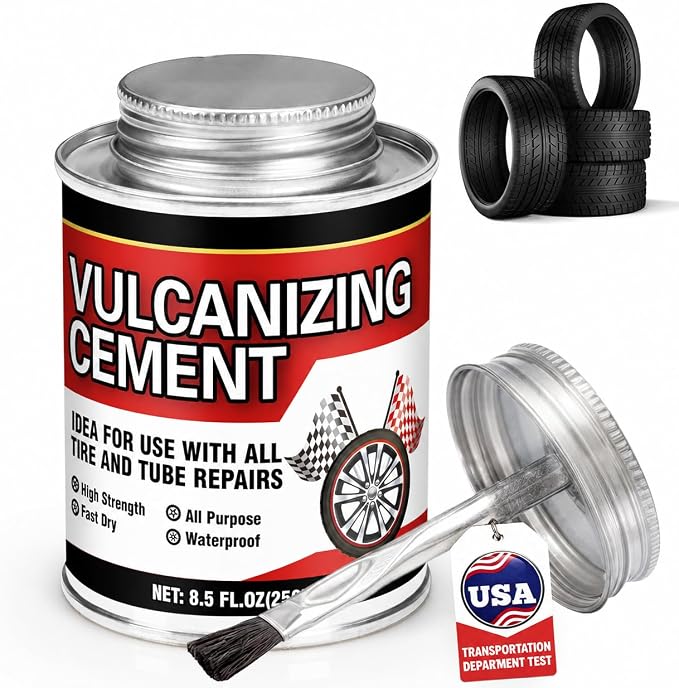 Chemical Vulcanizing Cement 8.5FL.Oz, Heavy Duty Rubber Cement Glue by Nexkayee