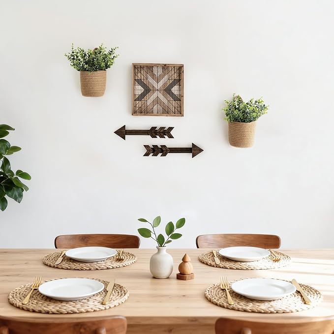 Dahey 2Pcs Woven Hanging Wall Basket 5.5"W×6.2"H - Image 2