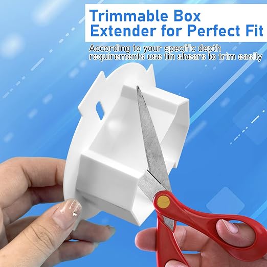 5Pcs Round Electrical Box Extender 1-Gang Plastic Electrical Ceiling Box - Image 4