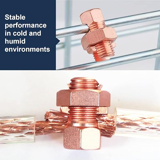 6PCS Split Bolt Connector Copper Grounding Clamps - Image 7