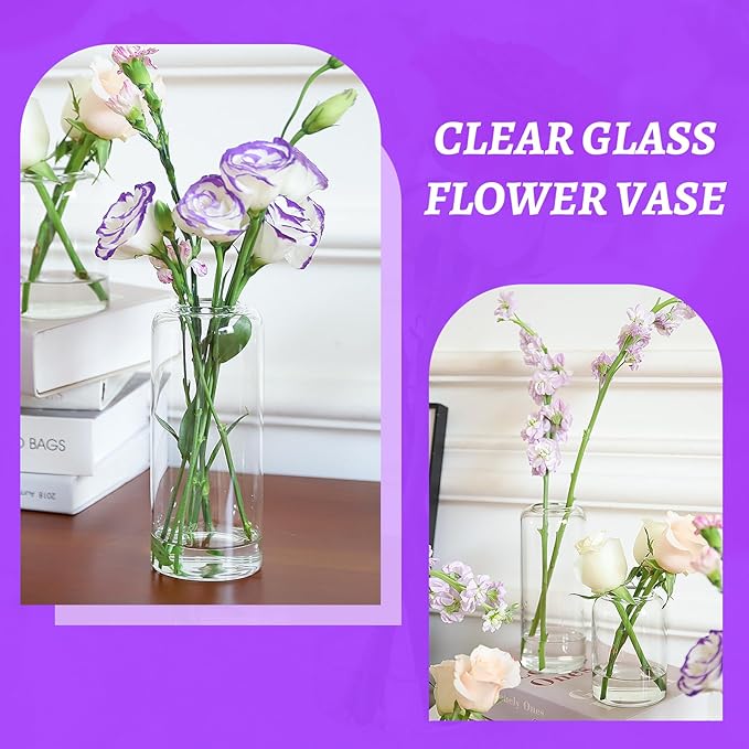 Bud Vases in Bulk Set of 12, Glass Small Vases - Image 4