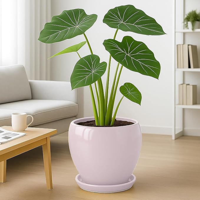 Deep Dream 10 Inch Plant Pot- Ceramic Planter Pot Round Plant Pots - Image 4