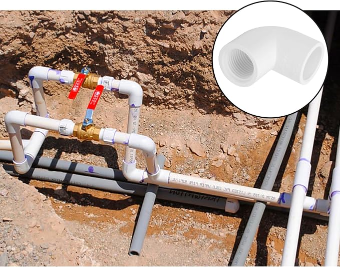 12Pack 1/2" Female Thread 90 Degree PVC Elbow Pipe Fitting SCH40 PVC Hose - Image 7