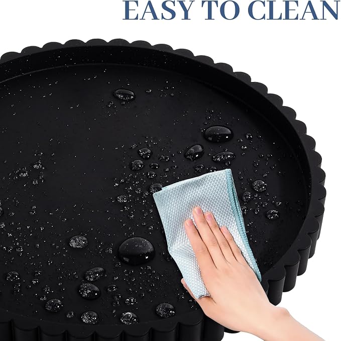 Round Bathroom Tray Perfume Organizer Coffee Table Decor, Heat-Resistant - Image 4
