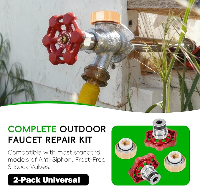 2Pack Universal Outdoor Faucet Repair Kit - Image 2