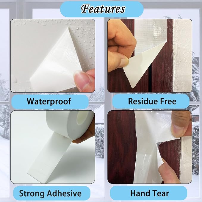 Window Weather Sealing Tape, Waterproof AC Insulation Air Conditioner Sealing - Image 4