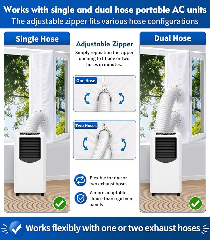 Portable AC Window Seal Kit for Casement & Crank Windows, 300CM/118" No-Drill - Image 6