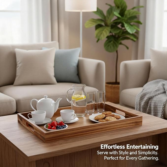 Krismax Wooden Serving Tray - Image 7