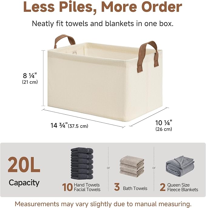 StorageWorks Closet Storage Bins, Shelves Baskets, Sturdy Metal Frame, - Image 6