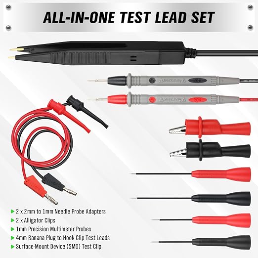 SWANLAKE 11-Piece Multimeter Test Leads Set, CAT III 1000V 20A Multimeter Probes - Image 6