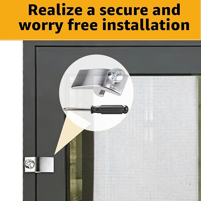 Storm Door Panel Clips, with Screws 5/16" Offset Aluminum Storm Window Clips - Image 3