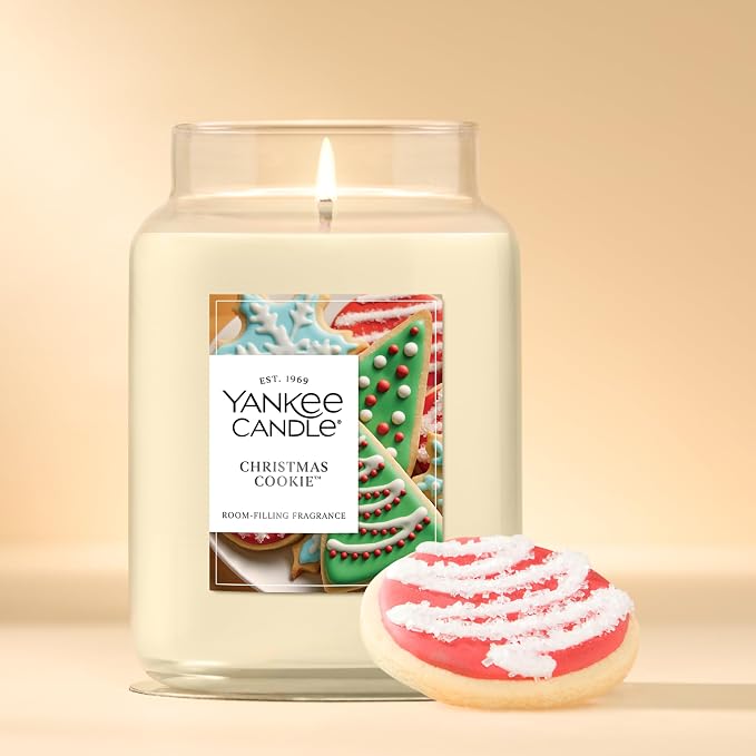 Yankee Candle Christmas Cookie Scented Candle, 22oz Large Jar - Image 4
